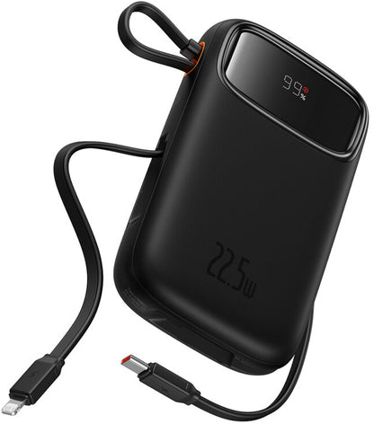 Batería Externa Baseus Qpow2, 10000mAh, 22.5W, QC + PD, 1 x Lightning - 1 x USB-A - 2 x USB-C, Negra P10055003113-00