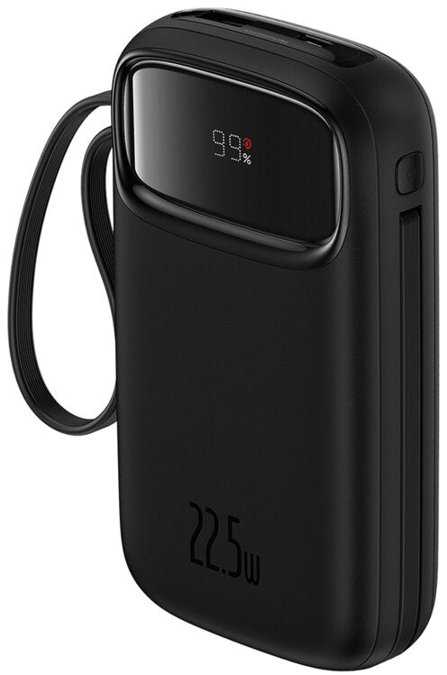Batería Externa Baseus Qpow2, 10000mAh, 22.5W, QC + PD, 1 x Lightning - 1 x USB-A - 2 x USB-C, Negra P10055003113-00