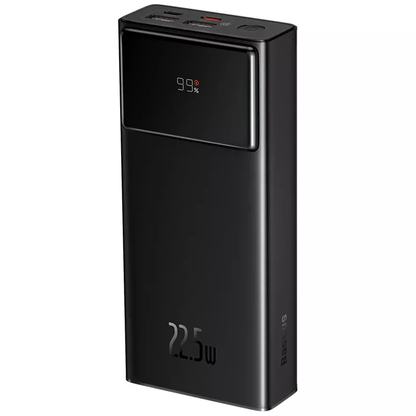 Batería Externa Baseus Star Lord, 30000mAh, 22.5W, QC + PD, 1 x USB-C - 2 x USB-A, Negra PPXJ080101