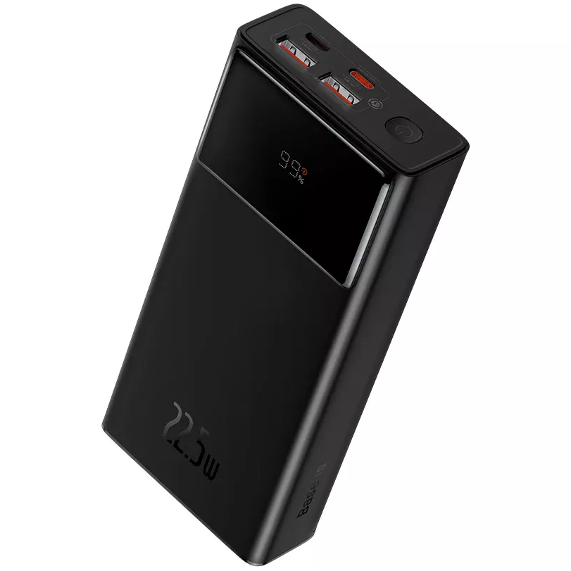 Batería Externa Baseus Star Lord, 30000mAh, 22.5W, QC + PD, 1 x USB-C - 2 x USB-A, Negra PPXJ080101