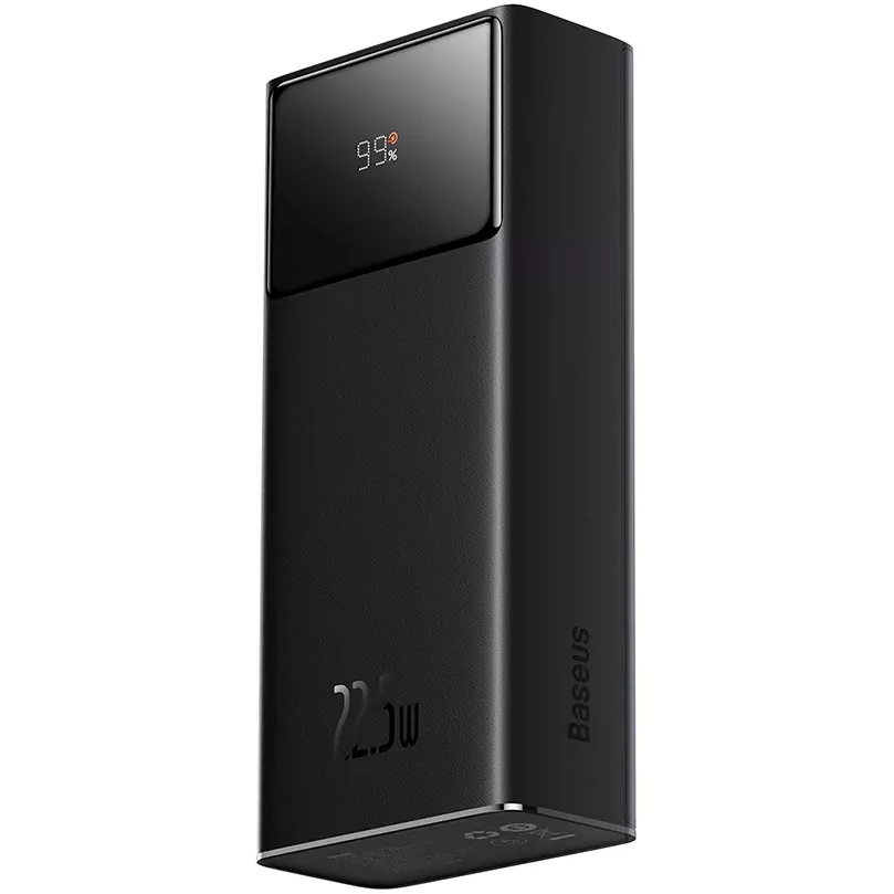 Batería Externa Baseus Star Lord, 30000mAh, 22.5W, QC + PD, 1 x USB-C - 2 x USB-A, Negra PPXJ080101