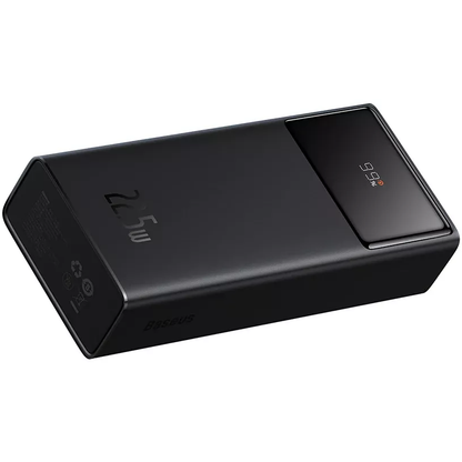 Batería Externa Baseus Star Lord, 30000mAh, 22.5W, QC + PD, 1 x USB-C - 2 x USB-A, Negra PPXJ080101