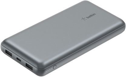 Batería Externa Belkin BoostCharge Pro, 20000mAh, 15W, 1 x USB-C - 2 x USB-A, Gris BPB012btGY