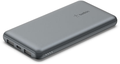 Batería Externa Belkin BoostCharge, 10000mAh, 15W, 1 x USB-C - 2 x USB-A, Gris BPB011btGY