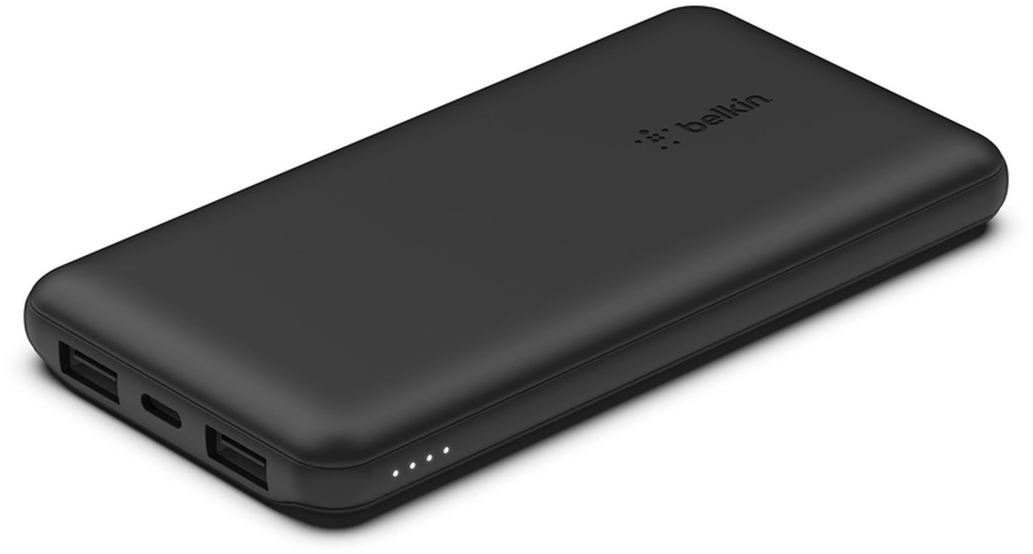 Batería Externa Belkin BoostCharge, 10000mAh, 15W, 1 x USB-C - 2 x USB-A, Negra BPB011btBK