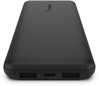 Batería Externa Belkin BoostCharge, 10000mAh, 15W, 1 x USB-C - 2 x USB-A, Negra BPB011btBK