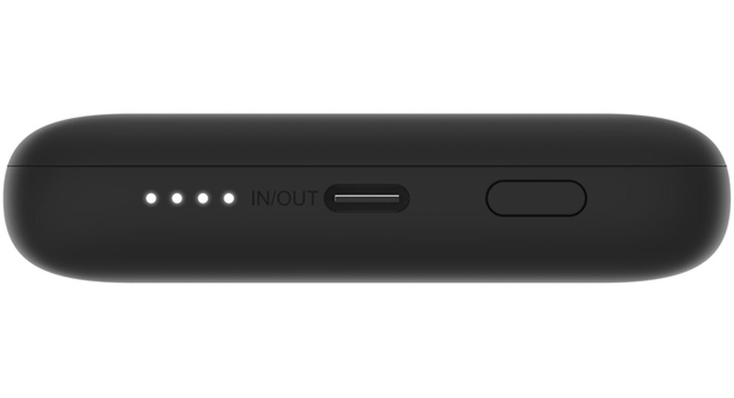 Batería Externa Belkin BoostCharge Plus, 10000mAh, 23W, QC + PD, 1 x Lightning - 2 x USB-C, Negra BPB006btBLK