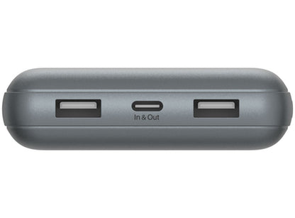 Batería Externa Belkin BoostCharge Pro, 20000mAh, 15W, 1 x USB-C - 2 x USB-A, Gris BPB012btGY