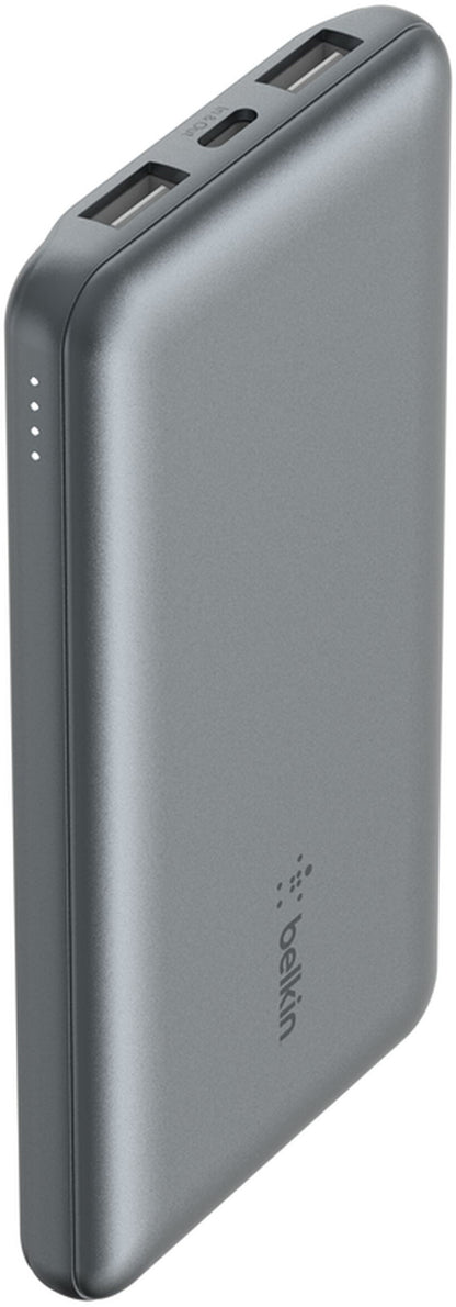 Batería Externa Belkin BoostCharge, 10000mAh, 15W, 1 x USB-C - 2 x USB-A, Gris BPB011btGY
