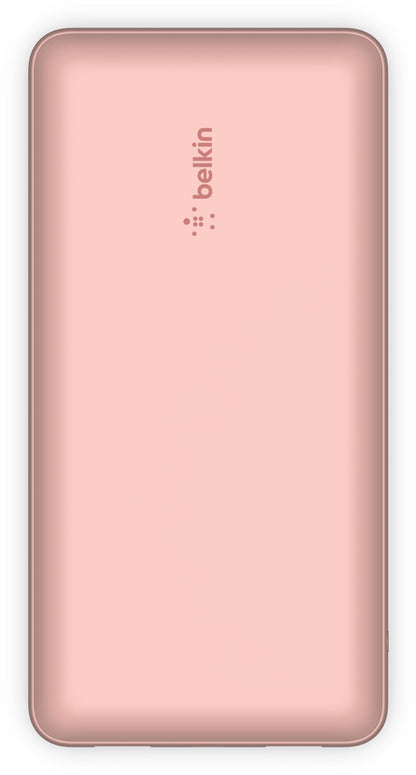 Batería Externa Belkin BoostCharge, 20000mAh, 15W, 1 x USB-C - 2 x USB-A, Rosa Dorado BPB012btRG