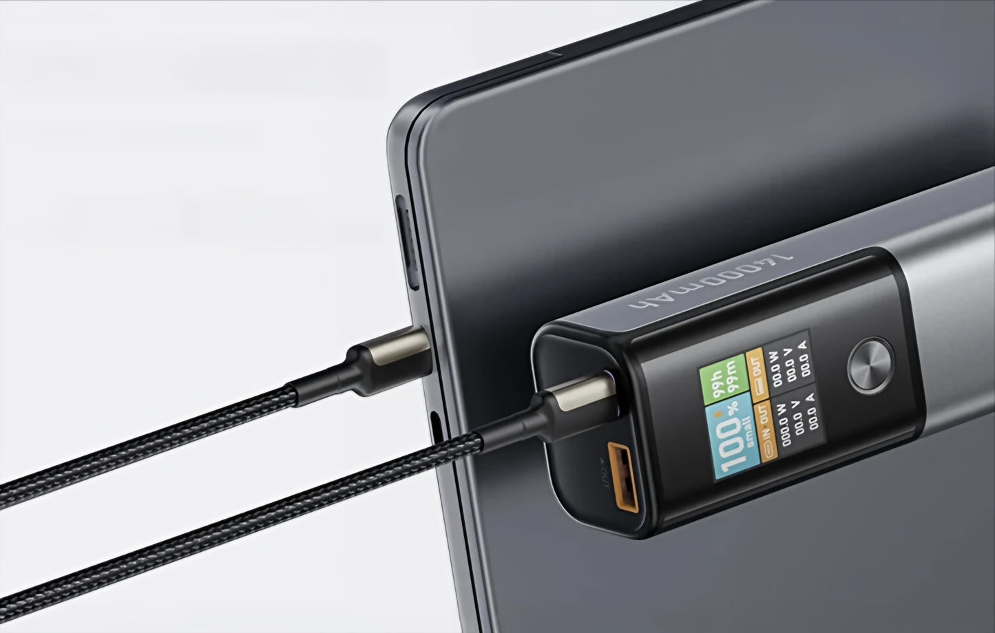 Batería Externa BlitzWolf BW-P23, 14000mAh, 100W, QC + PD, 1 x USB-A - 1 x USB-C, Gris
