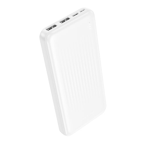 Batería Externa Borofone BJ78 Clever, 10000mAh, 10W, 2 x USB-A, Blanca