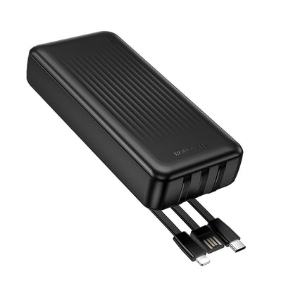 Batería Externa Borofone BJ79 Clever, 20000mAh, 10W, 1 x Lightning - 1 x USB-A - 1 x USB-C, Negra