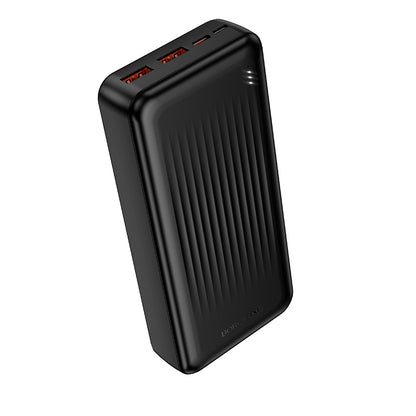 Batería Externa Borofone BJ80A Clever, 20000mAh, 22.5W, QC + PD, 1 x USB-C - 2 x USB-A, Negra