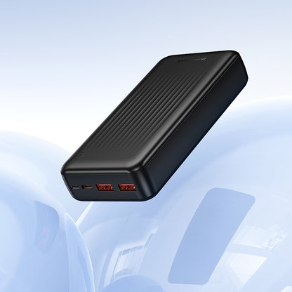 Batería Externa Borofone BJ80A Clever, 20000mAh, 22.5W, QC + PD, 1 x USB-C - 2 x USB-A, Negra