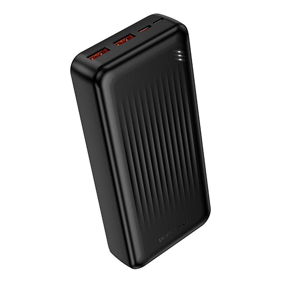 Batería Externa Borofone BJ80A Clever, 20000mAh, 22.5W, QC + PD, 1 x USB-C - 2 x USB-A, Negra
