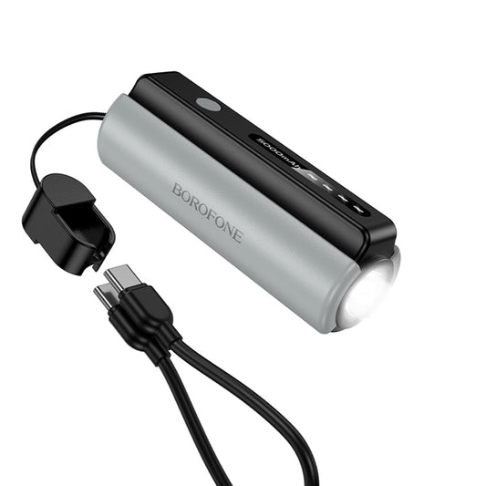 Borofone BJ87 Star External Battery, 5000mAh, 10W, 1 x USB-C, Gray