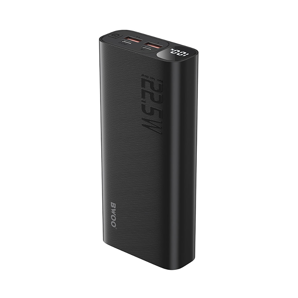 Batería Externa BWOO BO-P44, 20000mAh, 22.5W, QC + PD, 1 x USB-C - 2 x USB-A, Negra