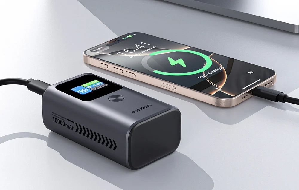 Batería Externa Choetech B701, 10000mAh, 30W, QC + PD, 1 x USB-A - 2 x USB-C, Negra