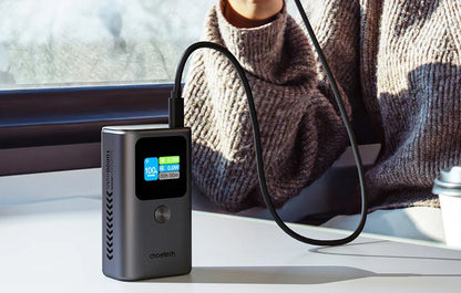 Batería Externa Choetech B701, 10000mAh, 30W, QC + PD, 1 x USB-A - 2 x USB-C, Negra