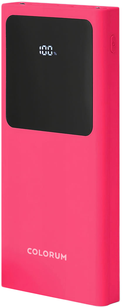 Batería externa Colorum CPB10-02, 10000mAh, 10W, 2 x USB-A, Magenta