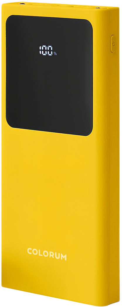 Batería externa Colourum CPB10-02, 10000mAh, 10W, 2 x USB-A, Amarillo