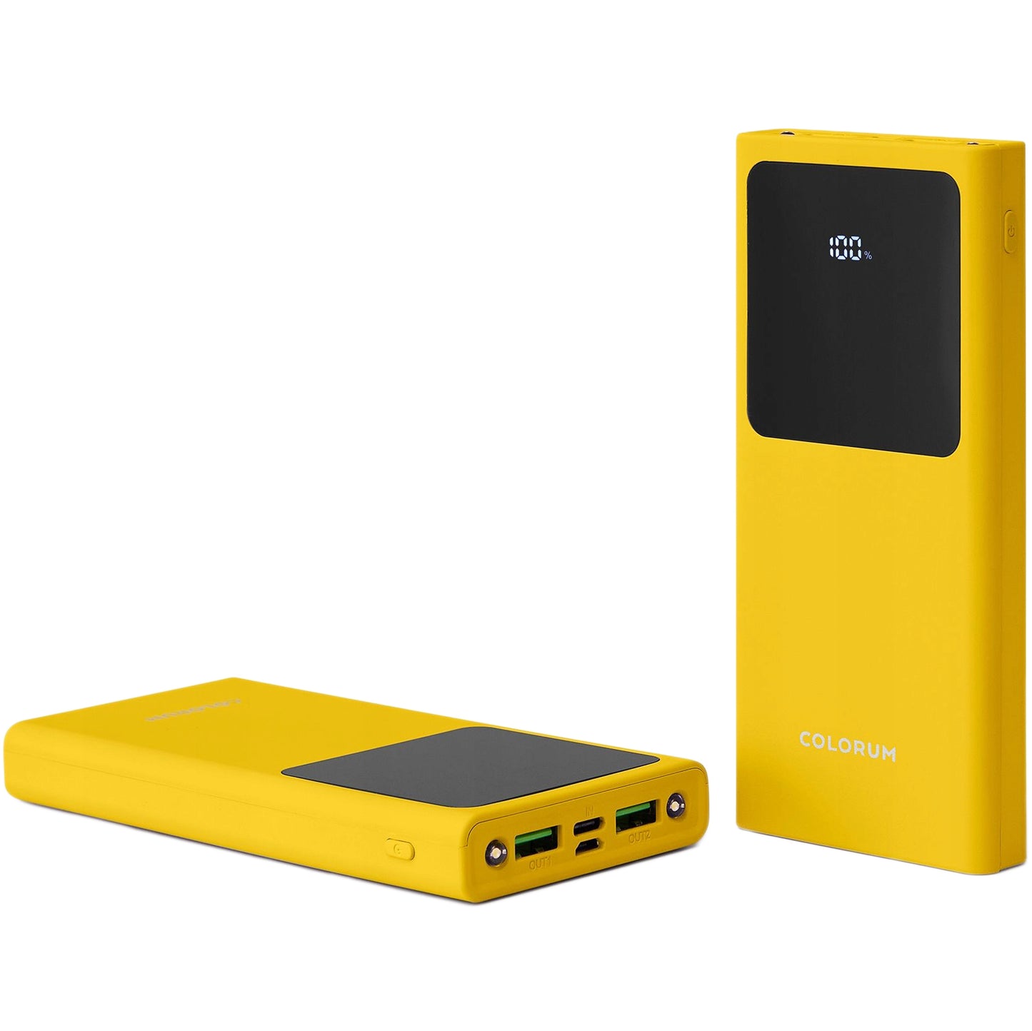 Batería externa Colourum CPB10-02, 10000mAh, 10W, 2 x USB-A, Amarillo