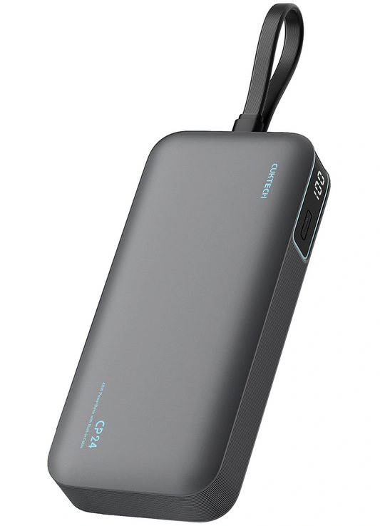 Batería Externa Cuktech LPB200N, 20000mAh, 40W, QC + PD, 1 x USB-A - 2 x USB-C, Negra