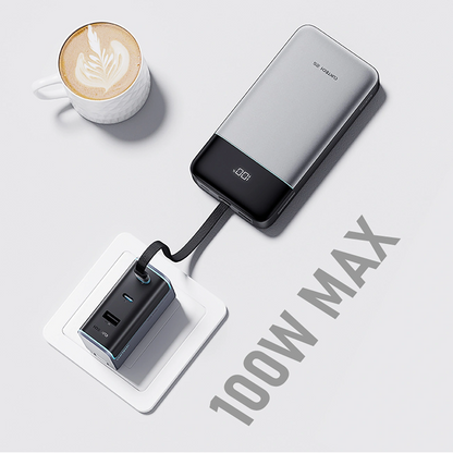 Batería Externa Cuktech LPB252N, 25000mAh, 120W, QC + PD, 1 x USB-A - 2 x USB-C, Gris