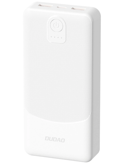 Batería Externa Dudao K10Pro, 20000mAh, 12W, 2 x USB-A, Blanca