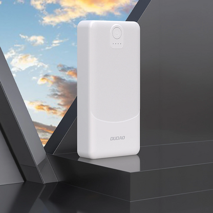 Batería Externa Dudao K10Pro, 20000mAh, 12W, 2 x USB-A, Blanca