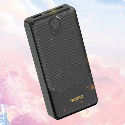Batería Externa Dudao K10Pro, 20000mAh, 12W, 2 x USB-A, Negra