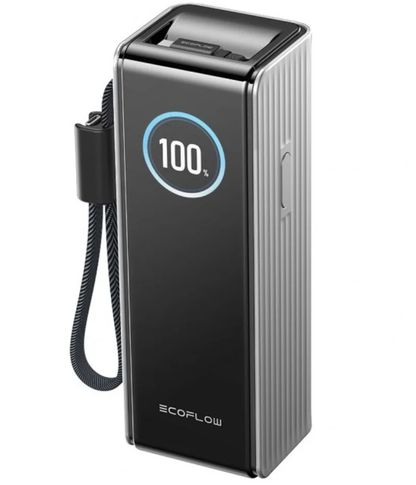 Batería Externa EcoFlow Rapid, 25000mAh, 170W, QC + PD, 1 x USB-A - 3 x USB-C, Gris