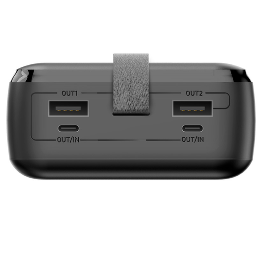 Batería Externa Forever TB-400, 20000mAh, 65W, QC + PD, 2 x USB-A - 2 x USB-C, Negra