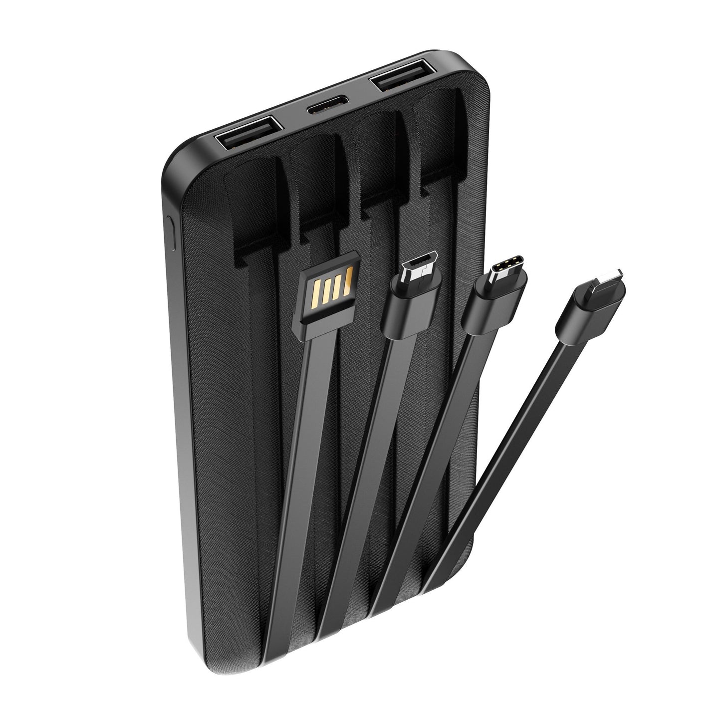 Forever TB-411 Batería externa, 10000mAh, 10W, 1 x Lightning - 1 x microUSB - 1 x USB-C - 2 x USB-A, Negro