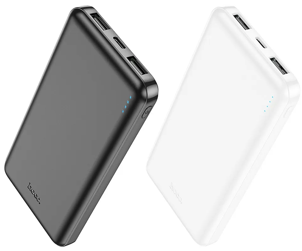Batería Externa HOCO J100, 10000mAh, 10W, 2 x USB-A, Negra