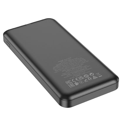 Batería Externa HOCO J102, 10000mAh, 20W, QC + PD, 1 x USB-A - 1 x USB-C, Negra