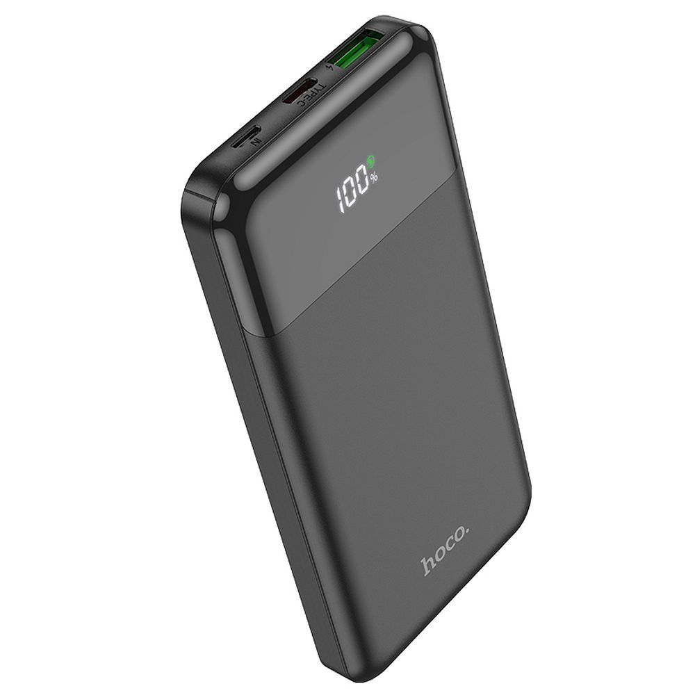 Batería Externa HOCO J102, 10000mAh, 20W, QC + PD, 1 x USB-A - 1 x USB-C, Negra