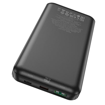 Batería Externa HOCO J102, 10000mAh, 20W, QC + PD, 1 x USB-A - 1 x USB-C, Negra