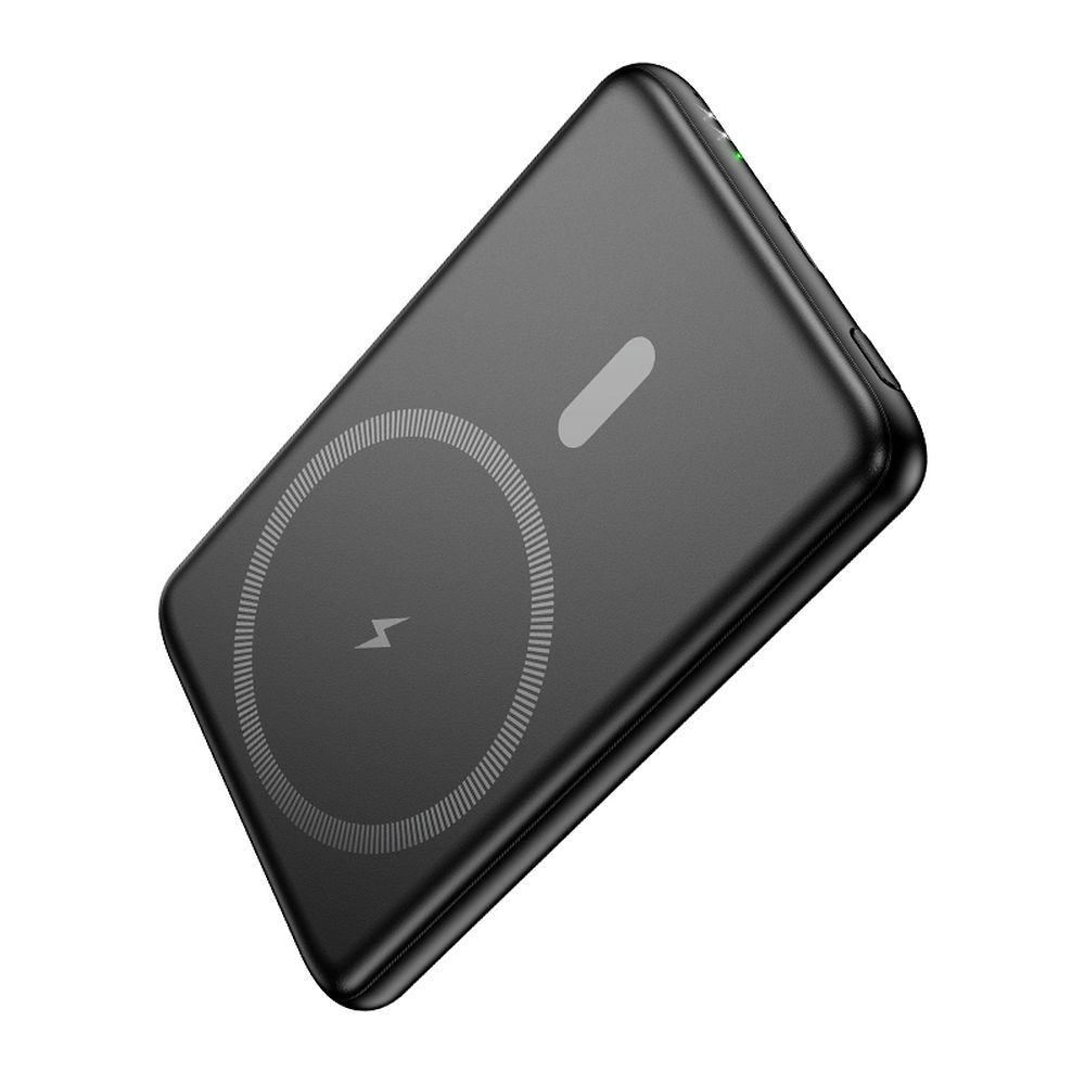 Batería Externa HOCO Wireless J140A, 5000mAh, 20W, PD + QI, 1 x USB-C, Negra