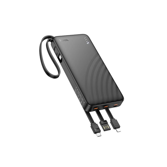 Batería Externa HOCO J146, 10000mAh, 10W, 1 x Lightning - 1 x microUSB - 1 x USB-A - 1 x USB-C, Negra
