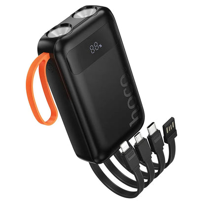 Batería Externa HOCO J151, 10000mAh, 10W, 1 x Lightning - 1 x microUSB - 1 x USB-A - 1 x USB-C, Negra
