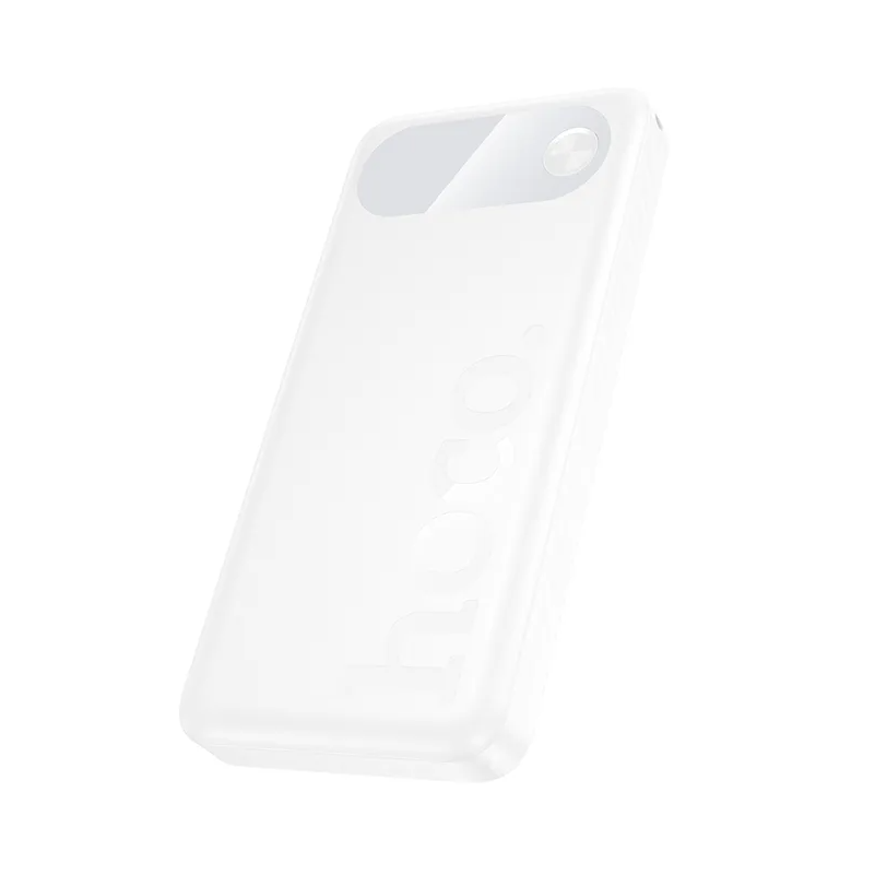 Batería Externa HOCO J154, 10000mAh, 22.5W, QC + PD, 1 x USB-C - 2 x USB-A, Blanca