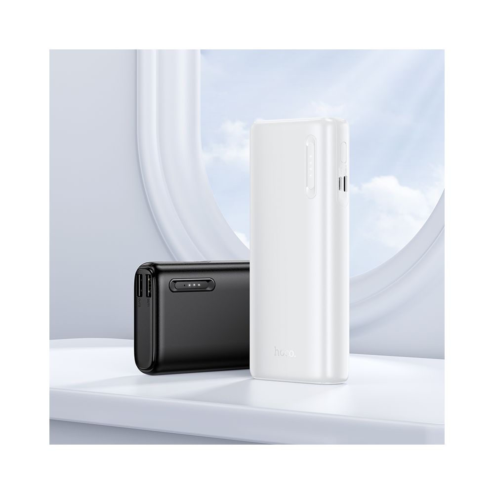 Batería Externa HOCO J158A, 10000mAh, 10W, 2 x USB-A, Blanca