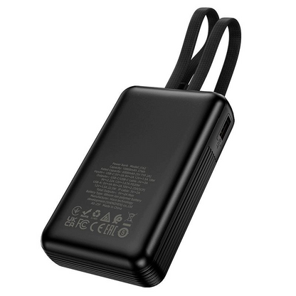 Batería Externa HOCO J162, 10000mAh, 22.5W, QC + PD, 1 x Lightning - 1 x USB-A - 2 x USB-C, Negra