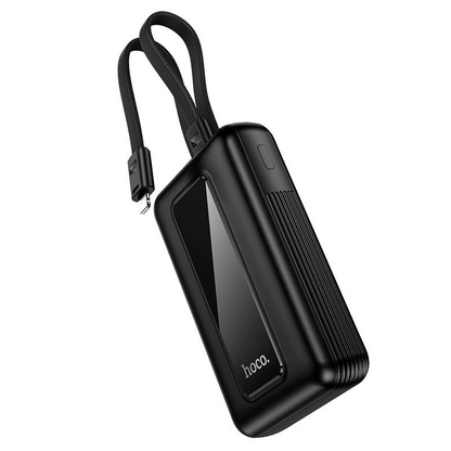Batería Externa HOCO J162, 10000mAh, 22.5W, QC + PD, 1 x Lightning - 1 x USB-A - 2 x USB-C, Negra