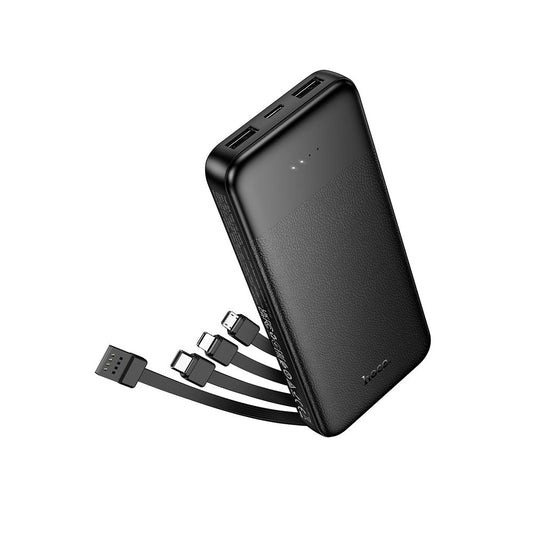 Batería Externa HOCO J163, 10000mAh, 10W, 1 x Lightning - 1 x microUSB - 2 x USB-A - 1 x USB-C, Negra