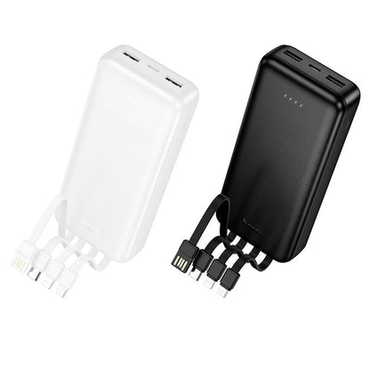Batería externa HOCO J163A, 20000 mAh, 10 W, 1 x Lightning - 1 x microUSB - 1 x USB-C - 2 x USB-A, negra
