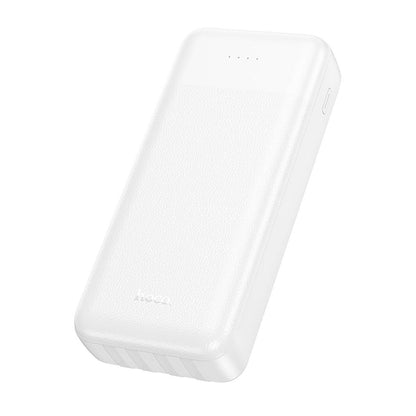 Batería externa HOCO J163A, 20000 mAh, 10 W, 1 x Lightning - 1 x microUSB - 1 x USB-C - 2 x USB-A, blanca