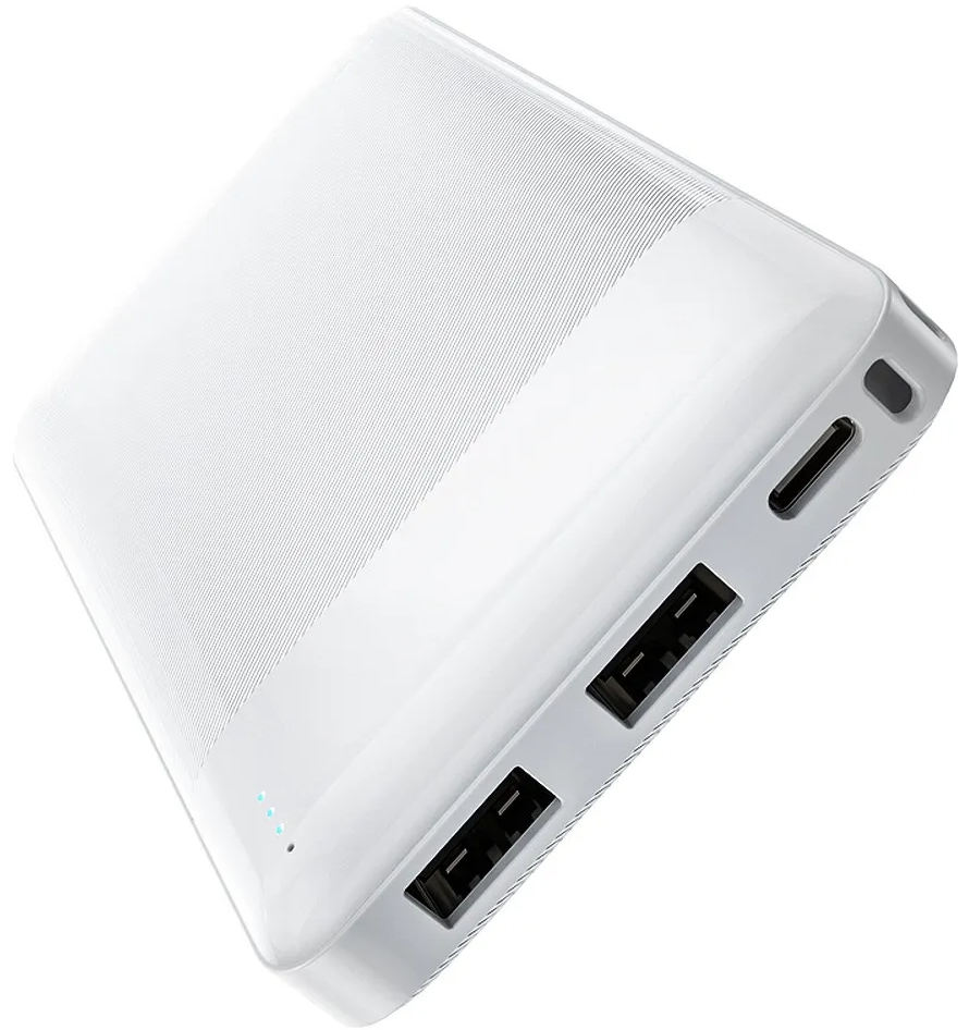 Batería Externa HOCO J72, 10000mAh, 10W, 2 x USB-A, Blanca
